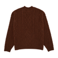 Kapital Cable Knit Elbow Crew Sweater "Brown"