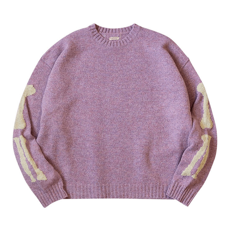 Kapital Bone Crew Sweater "Light Purple"
