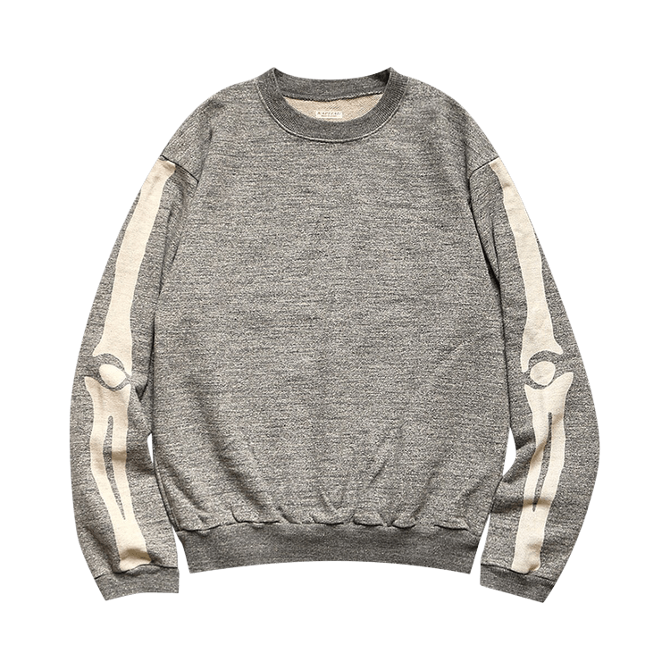 Kapital Grandrelle Fleece Knit Big Crew Sweatshirt "Charcoal"