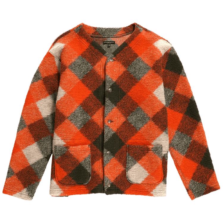 Engineered Garments Knit Cardigan "Orange/Olive"