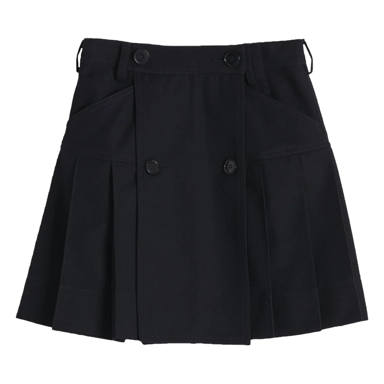 Simone Rocha Pleated Mini Kilt Skirt "Navy"