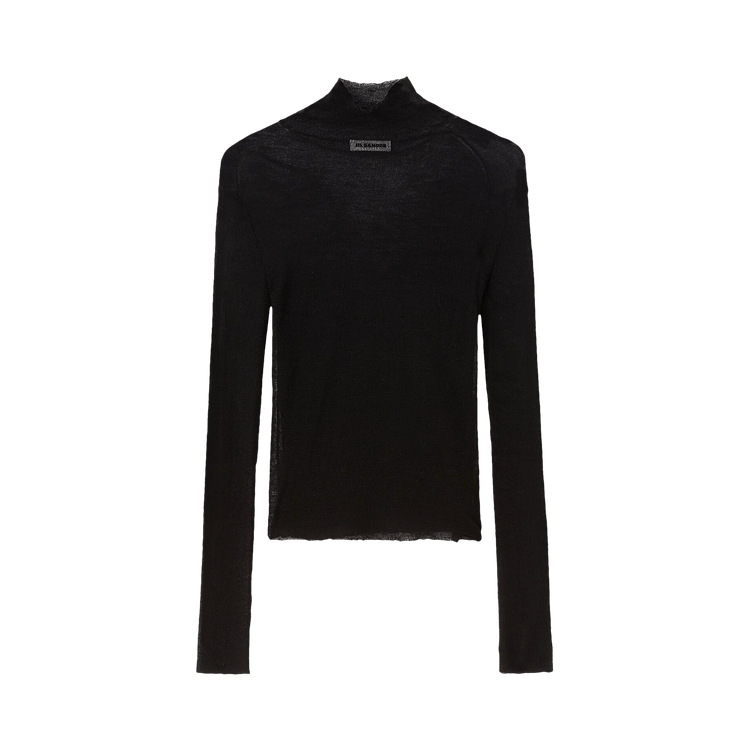 Jil Sander High Neck Long-Sleeve Knitted Jumper "Black"