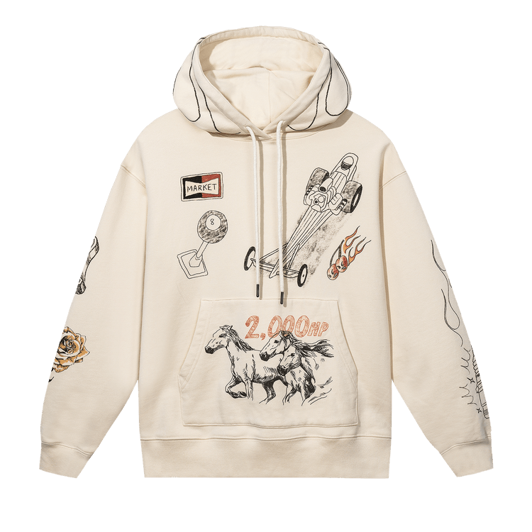 Market Horsepower Hoodie "Ecru"