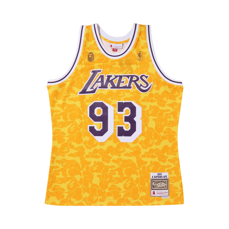 BAPE x Mitchell & Ness Los Angeles Lakers Jersey "Yellow"