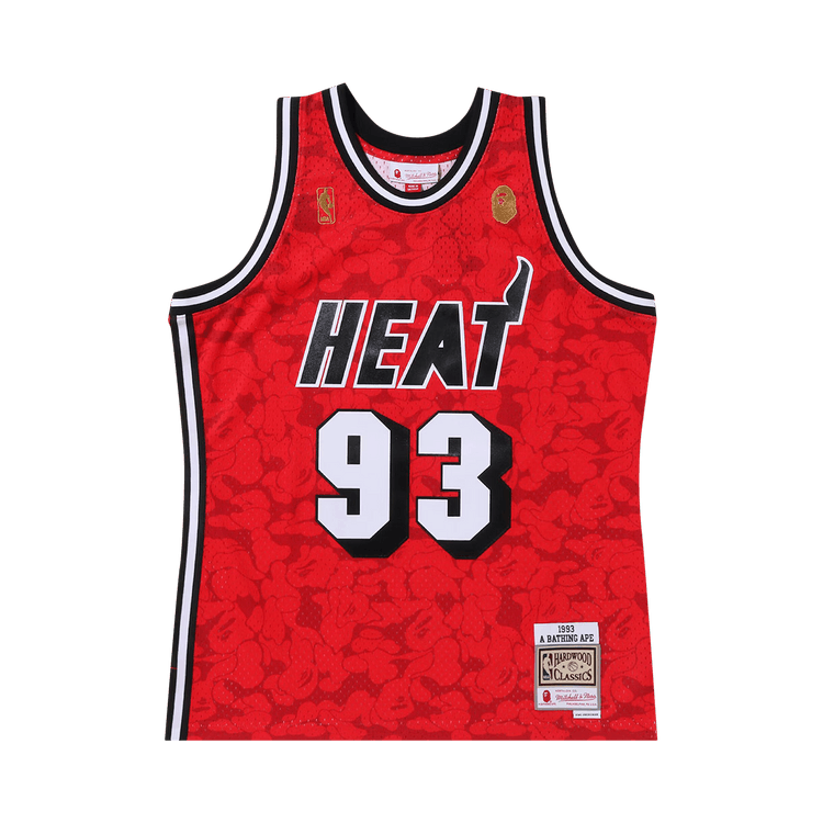 BAPE x Mitchell & Ness Miami Heat Jersey "Red"
