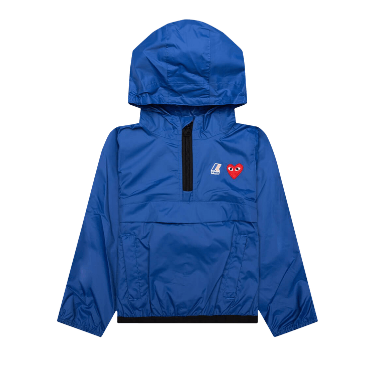 Comme des Garçons PLAY Kids x K-Way Half Zip Jacket "Blue"