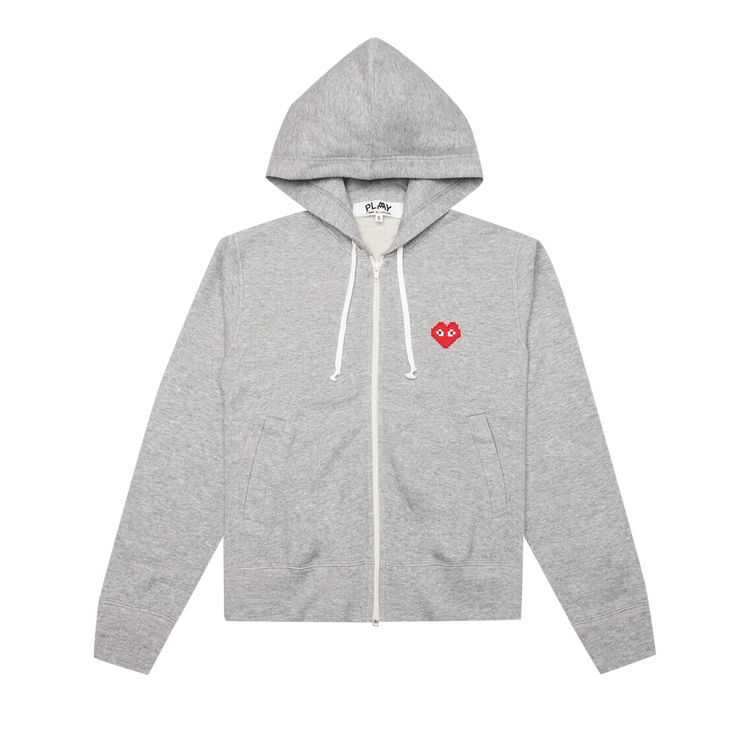 Comme des Garçons PLAY Kids x Invader Hooded Sweatshirt "Grey"