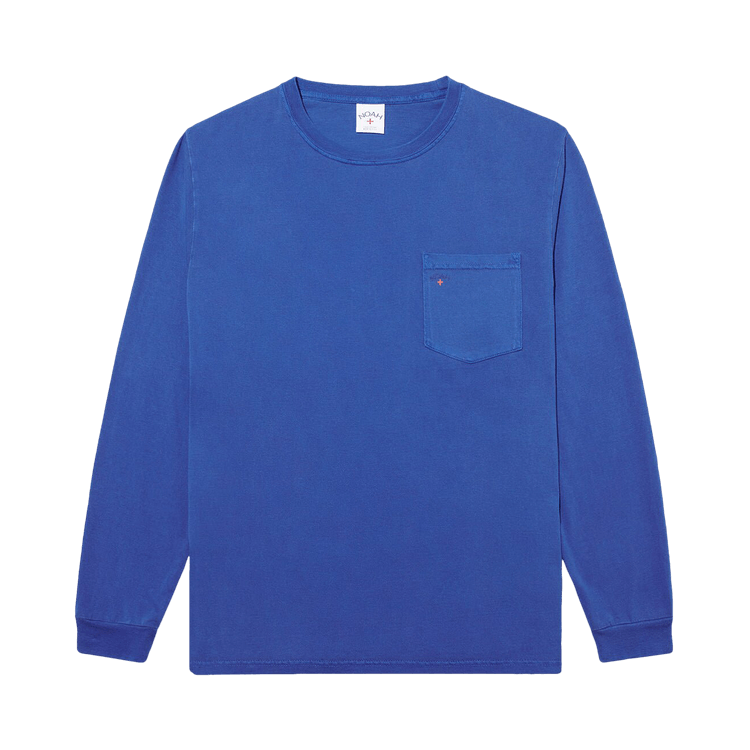 Noah Long-Sleeve Core Logo Pocket Tee "Royal"