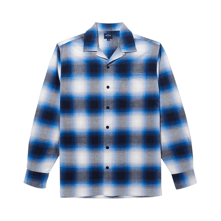 Noah Lightweight Shadow Plaid Flannel "Blue Plaid"