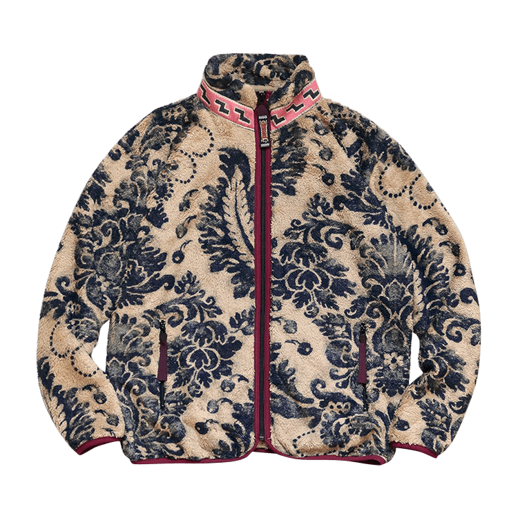 Kapital Virgin Mary Damask Fleece Zip Blouson "Beige"