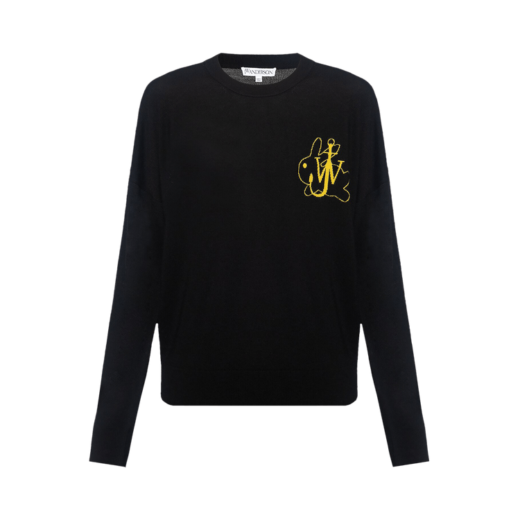 JW Anderson Bunny Motif Merino Jumper "Black"