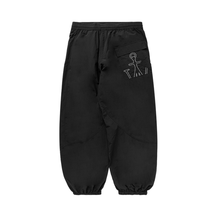JW Anderson Anchor Logo Embroidered Twisted Joggers "Black"