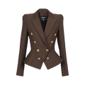 Balmain Mini Monogram Jacquard Jacket "Brown"