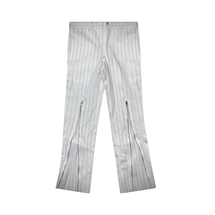Comme des Garçons Homme Plus Slim Fit Zip Trousers "White"