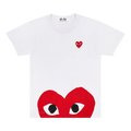Comme des Garçons PLAY Heart Emblem Tee "White/Red"