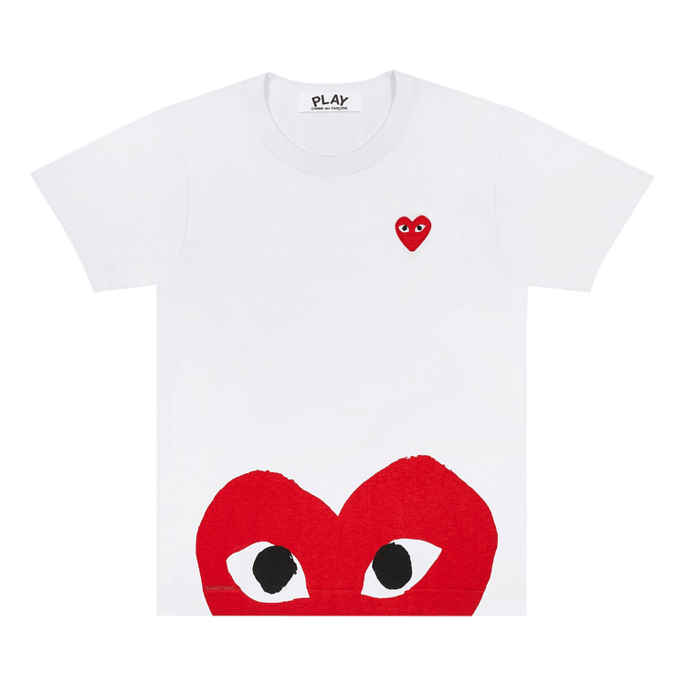 Comme des Garçons PLAY Heart Emblem Tee "White/Red"
