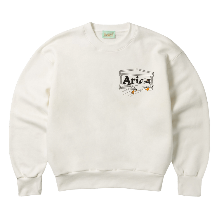 Aries Logo Print Sweatshirt "White"