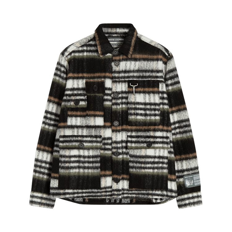 Reese Cooper Brushed Wool Flannel Shirt "Black"