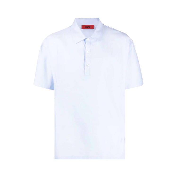 424 Button Up Polo Shirt "Blue"