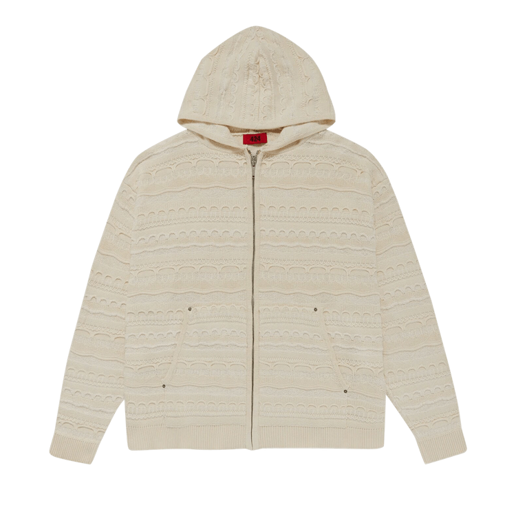 424 Knitted Hoodie "White"