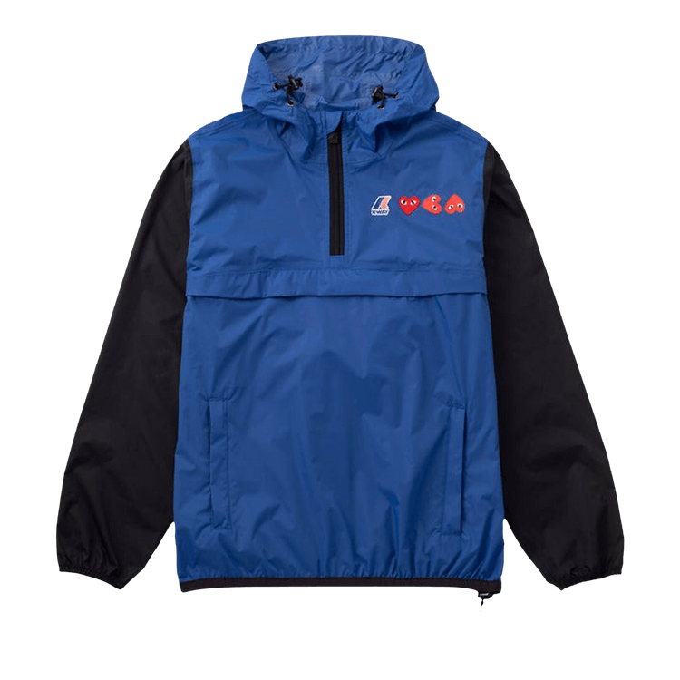 Comme des Garçons PLAY x K-Way Half Zip Hoodie "Blue"