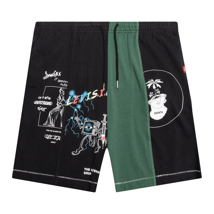 Jungles Television Split Shorts "Black"