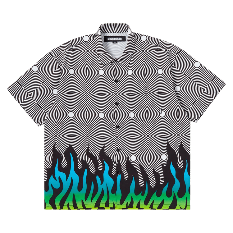 Neighborhood x DSC Flame Pattern Shirt "Black"