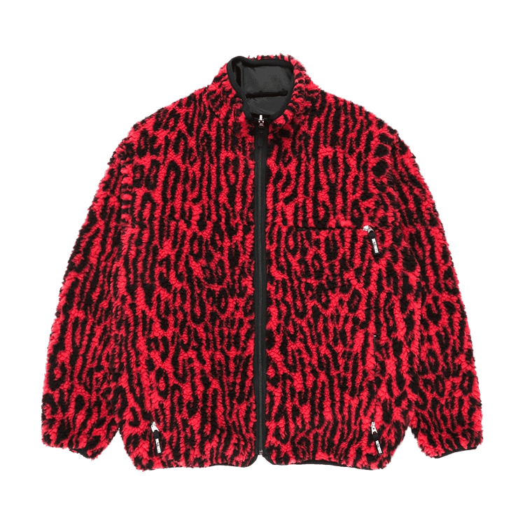 Wacko Maria Reverisible Boa Fleece Jacket "Red"
