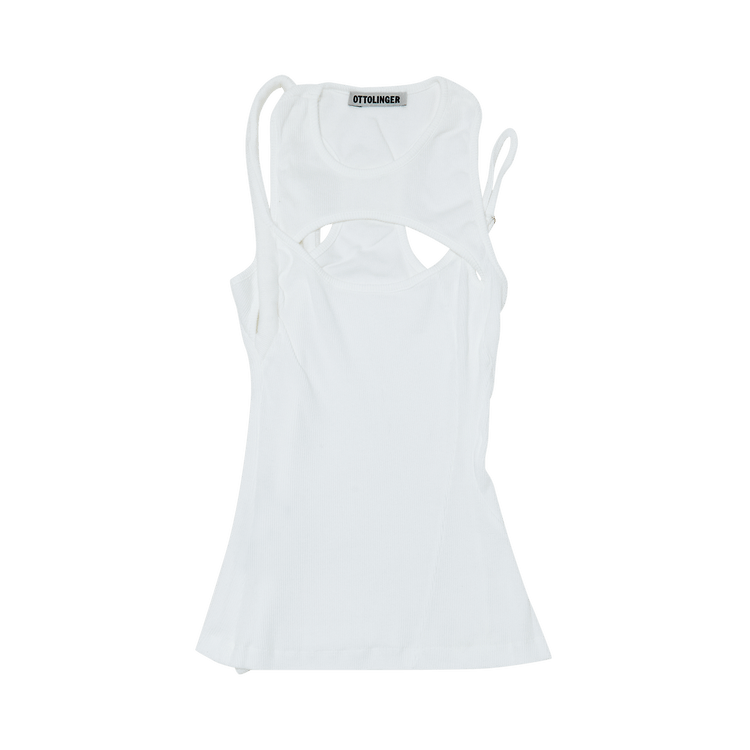 Ottolinger Layered Cut Out Tank Top "White"