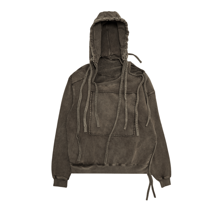 Ottolinger Deconstructed Cut Out Hoodie "Light Brown"