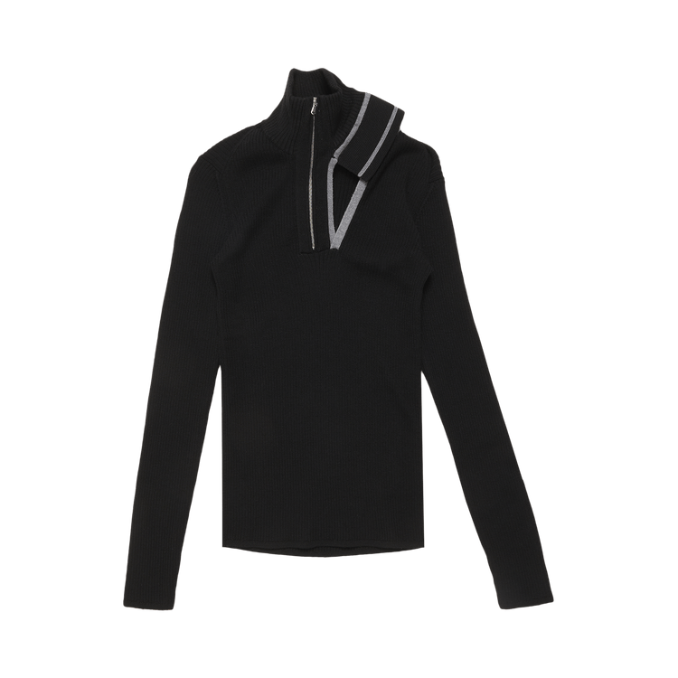 Y/Project Double Collar Fitted Sweater "Evergreen Black"