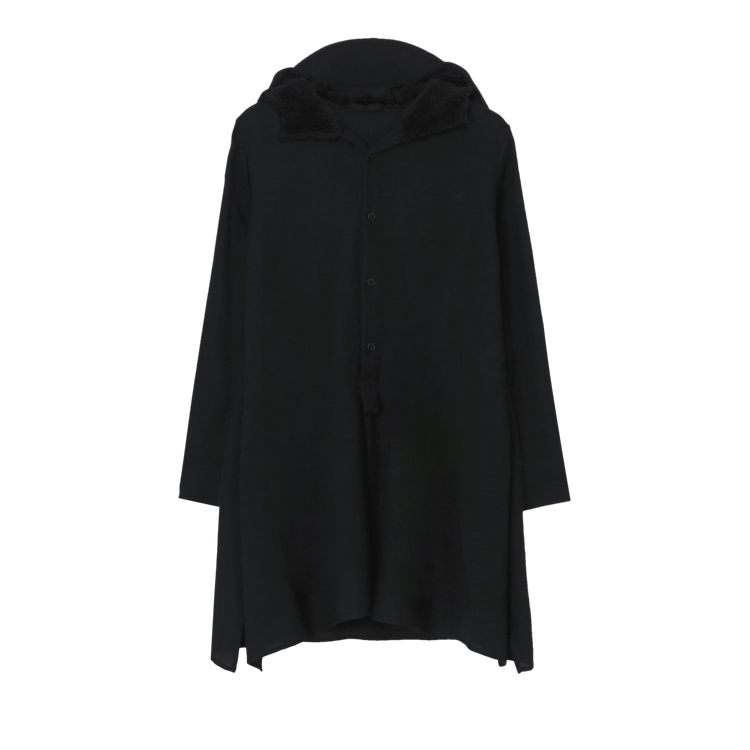Yohji Yamamoto Hood Mini Dress "Black"