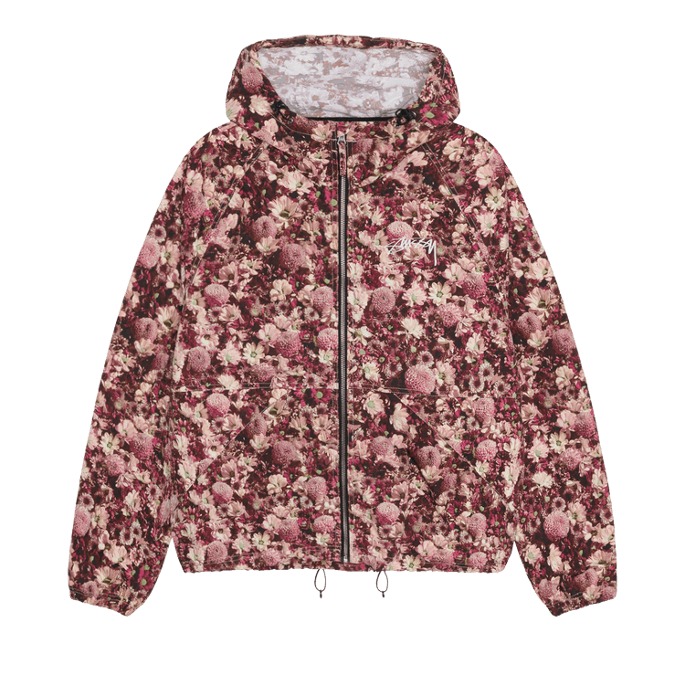 Stussy Beach Shell Floral Nylon "Maroon"