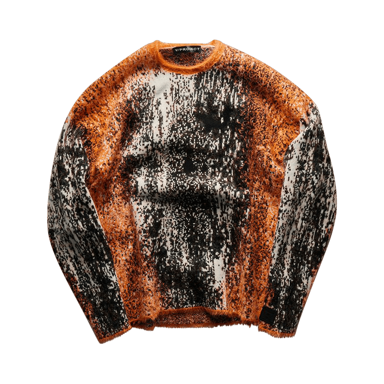 Y/Project Gradient Hairy Knit Sweater "Orange/White/Black"