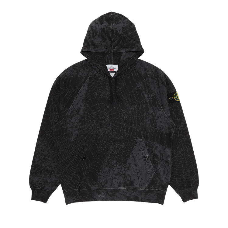 Supreme x Stone Island Hooded Sweatshirt "Black"