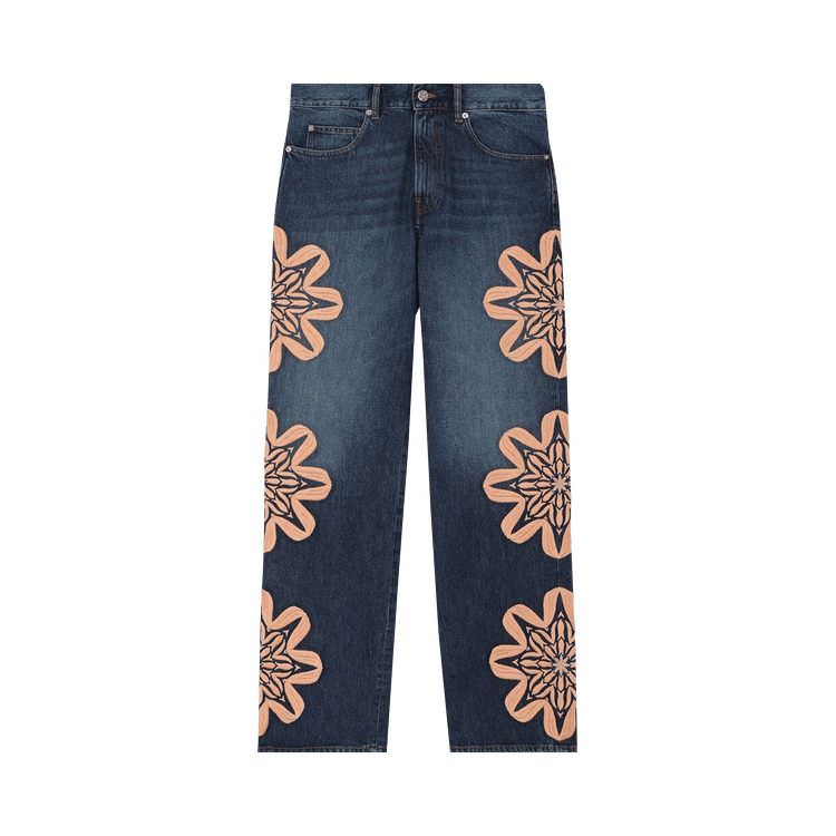 BLUEMARBLE Embroidered Bootcut Denim Pants "Blue Blue"