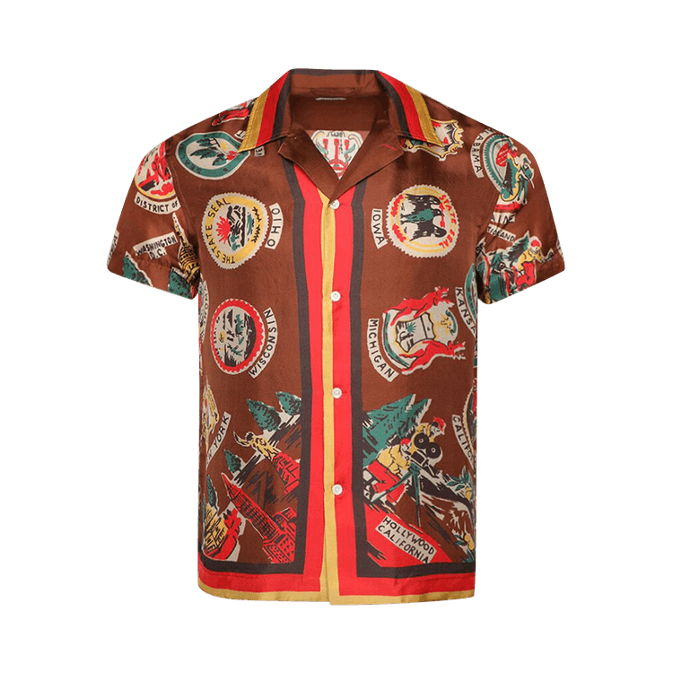 Bode State Seal Short-Sleeve Shirt "Multicolor"
