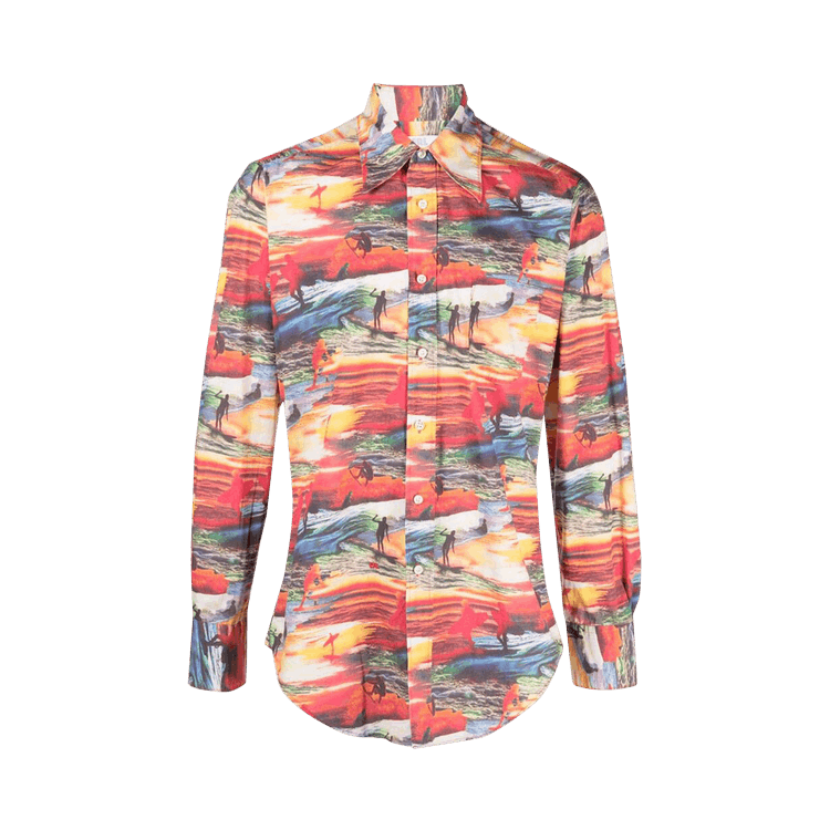ERL Printed Shirt "Red Sunset"