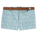 Versace All Over Print Shorts "Pale Blue/Beige"
