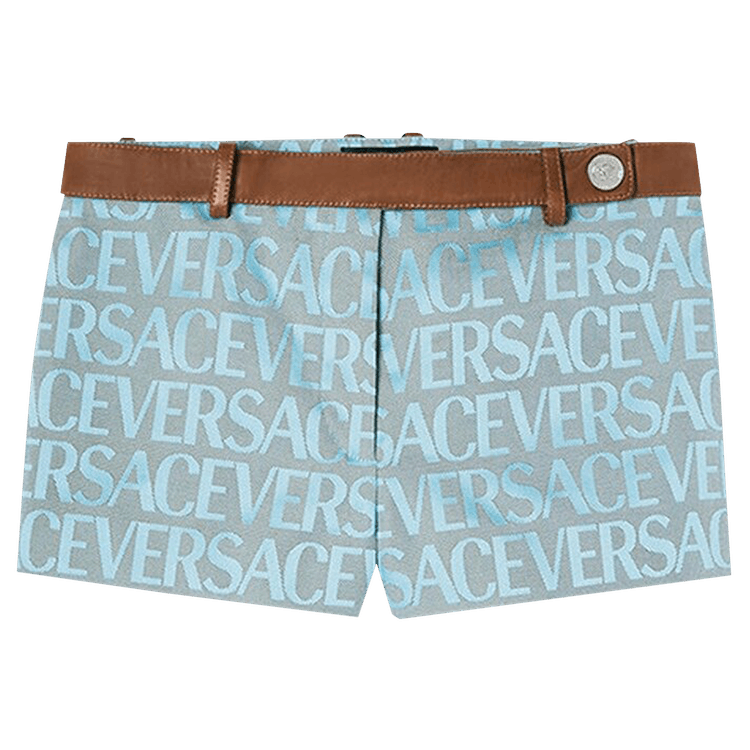 Versace All Over Print Shorts "Pale Blue/Beige"