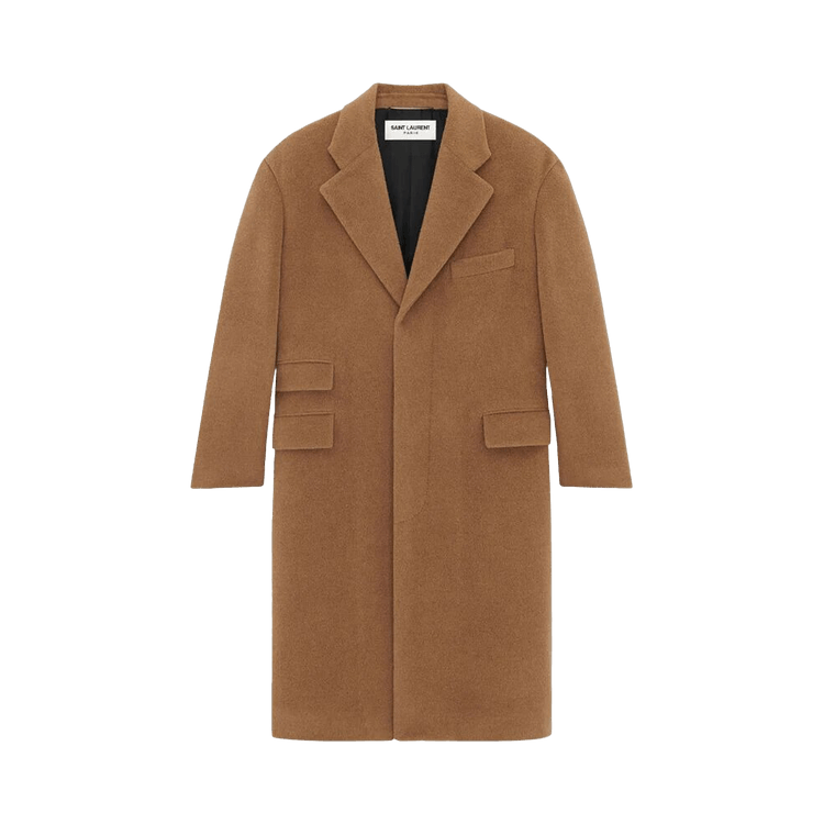 Saint Laurent Manteau Oversize Long Coat "Beige"