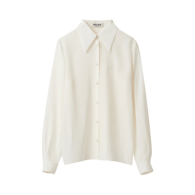 Miu Miu Crepe De Chine Shirt "Ivory"