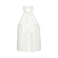 Prada Crêpe De Chine Jacquard Top "White"