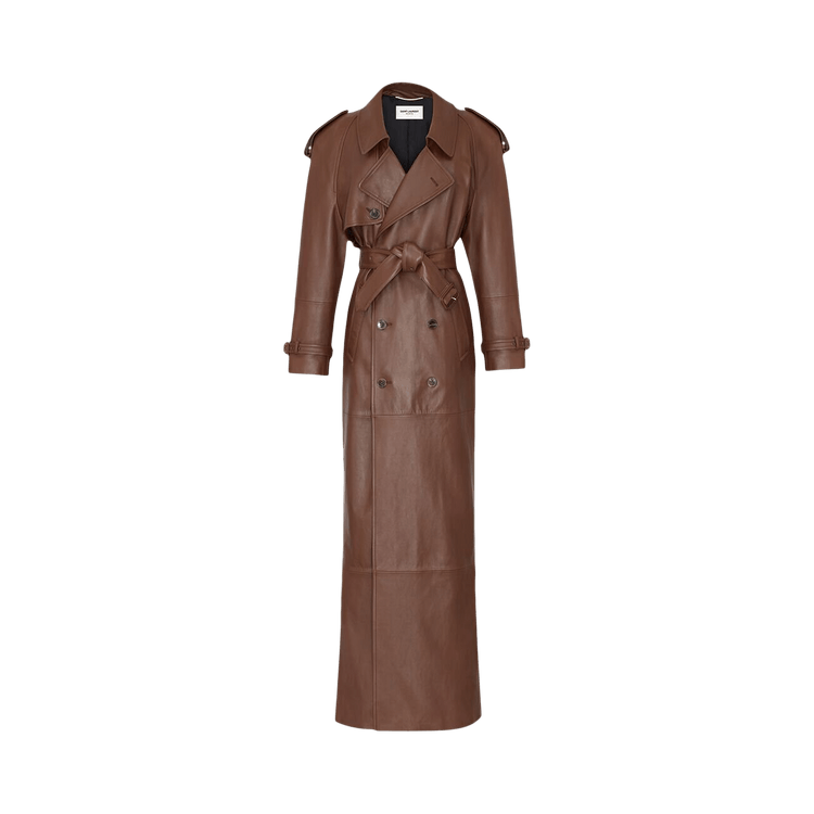 Saint Laurent Long Trench "Brun Chene"