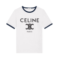 CELINE T-Shirt "Off White/Navy/Black"