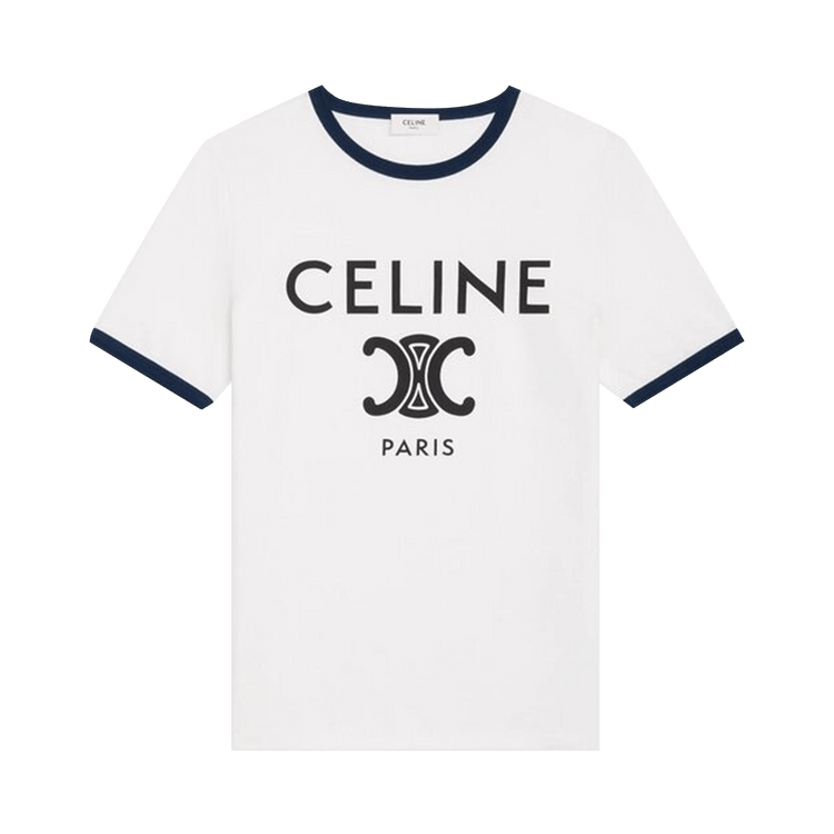 CELINE T-Shirt "Off White/Navy/Black"
