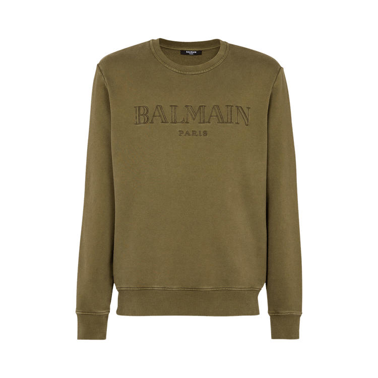 Balmain Vintage Embroidered Sweatshirt "Khaki"