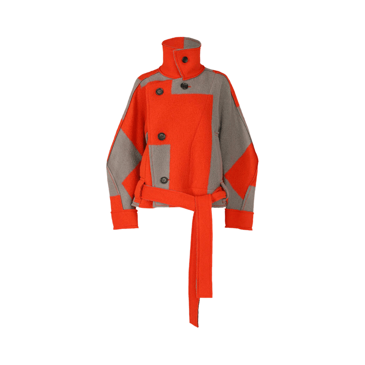 Issey Miyake Rectilinear: Milled Jacket "Grey/Red"