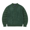 thisisneverthat Velvet Knit Zip Polo "Green"