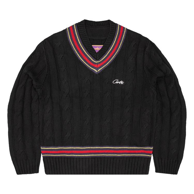 Corteiz Wimbledon Knit Sweater "Black"